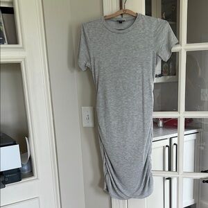 Express Gray Bodycon Midi Dress